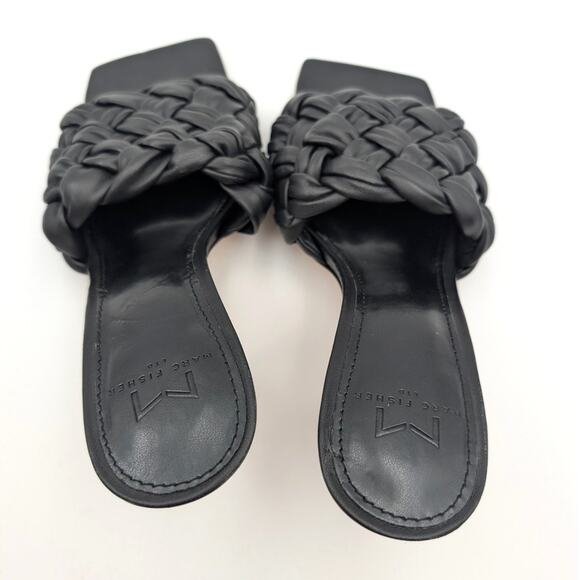 Marc Fisher LTD Draya Braided Heeled Sandal Women's Black Size US6M EU37 - Picture 7 of 12